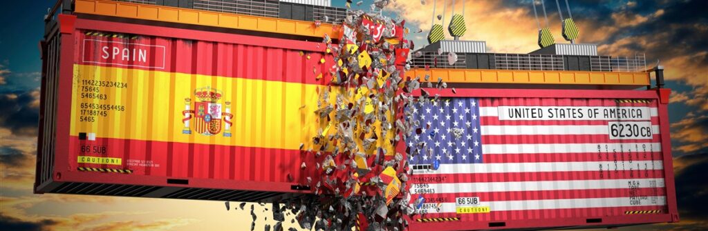Comercio - La amenaza de Trump contra España @shutterstock_2612600915